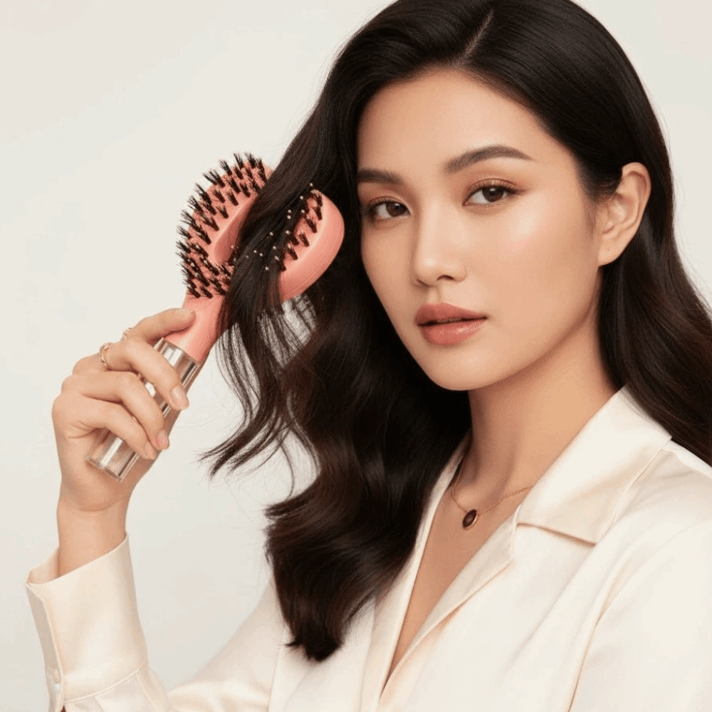 Hollow-out Heart Spray Brush P - Hair Spray Color ulasan dan harga