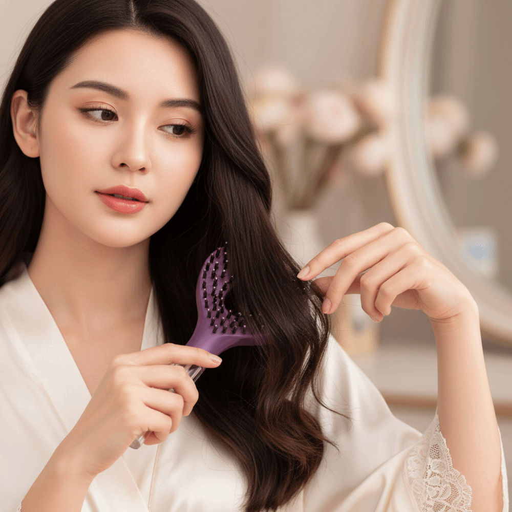 Hollow-out Heart Spray Brush P - Hair Spray Color ulasan dan harga
