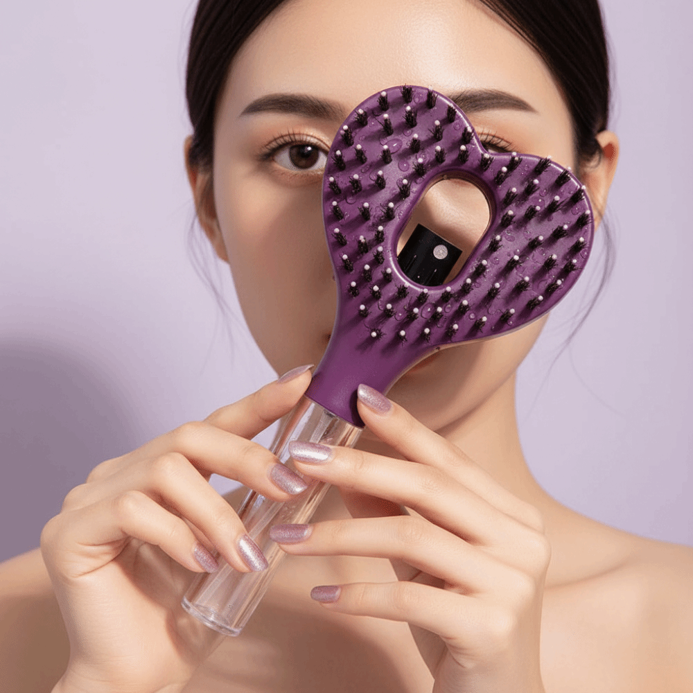 Hollow-out Heart Spray Brush P - Hair Spray Color ulasan dan harga