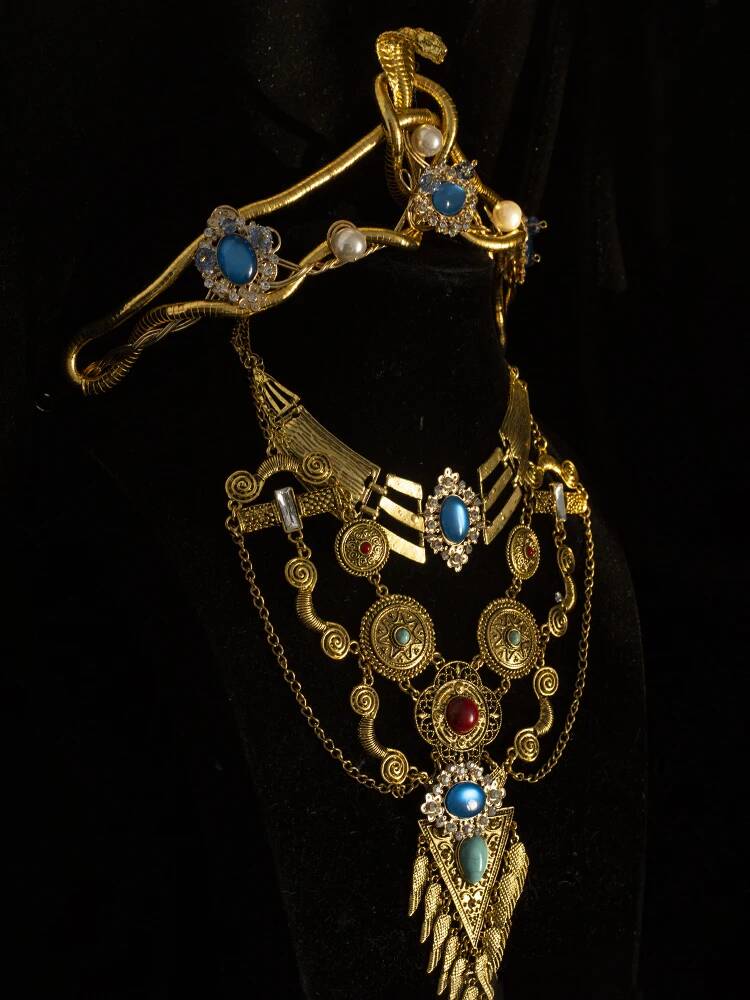 Cos Egyptian Headdress Pharaoh - Cosplay Prop Making ulasan dan harga