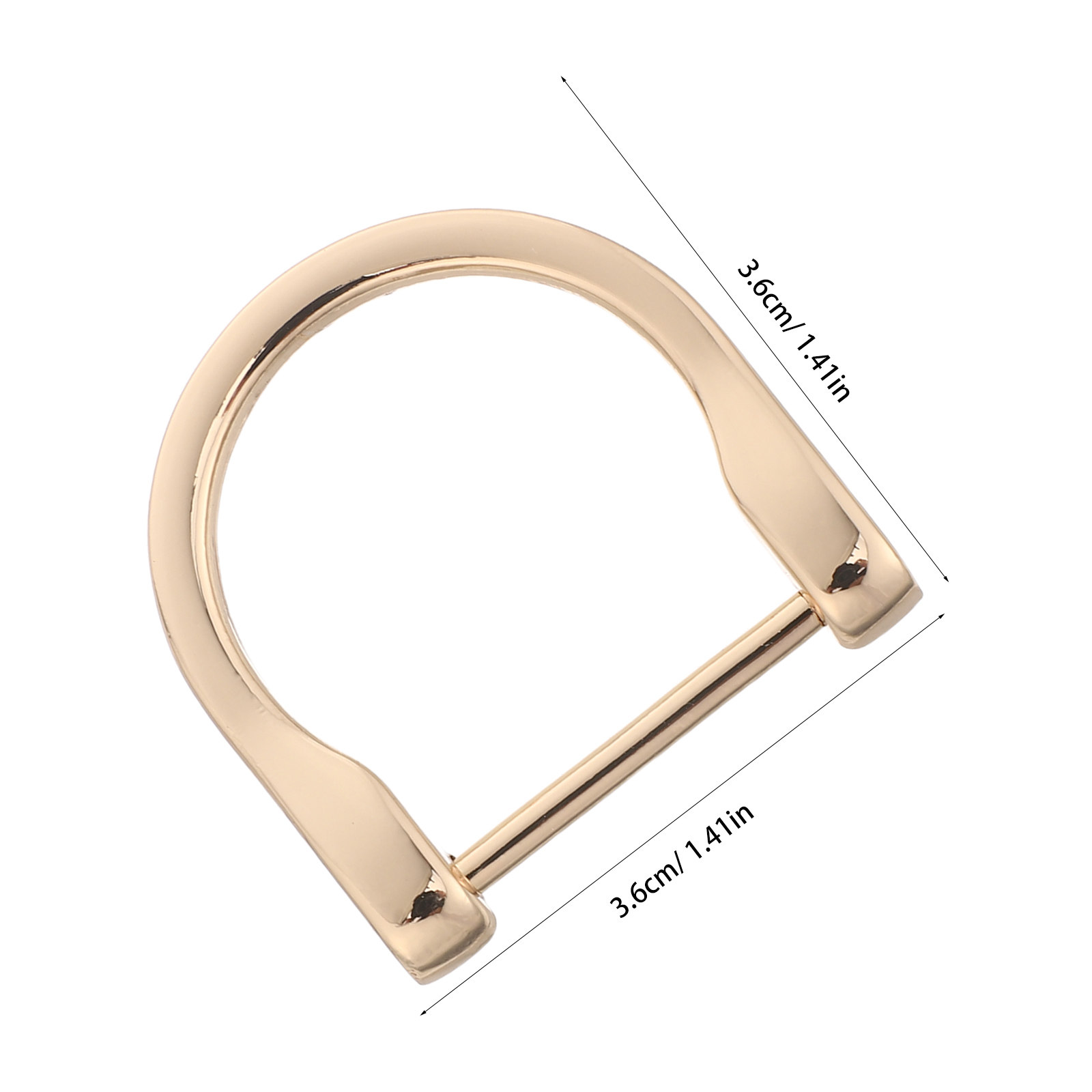 5Pcs Stylish Glossy Metal Hors - D Ring Strap ulasan dan harga