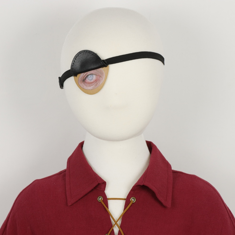 Black PU Leather Pirate Eyepat - Cosplay Prop ulasan dan harga